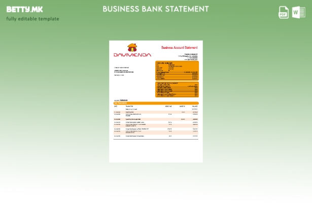 модерен стил на компанијата Davivienda Bank што го проверува изводот на сметката